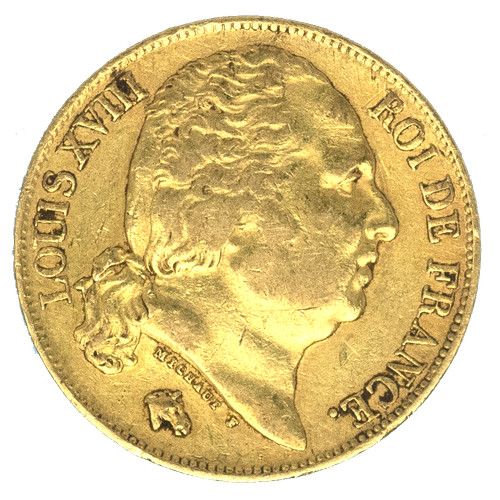 Louis xviii francs 1824 - xviii-20,