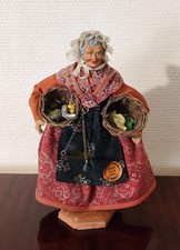 Santon de Provence signé Devouassoux 24 cm Poissonnière Paniers & Balance  