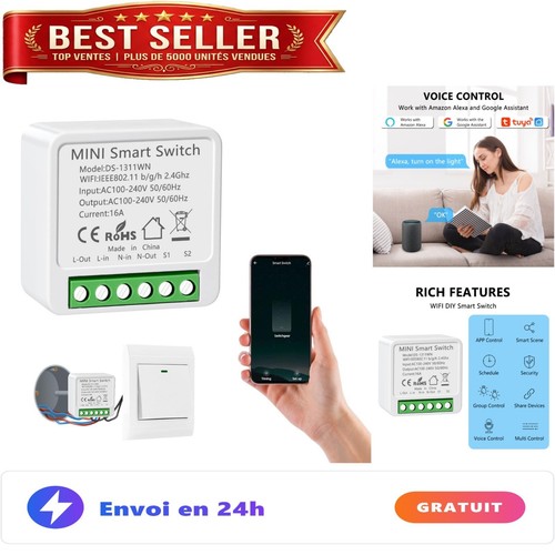 Interrupteur connecté fi - connecté, wi-fi