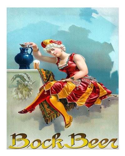 Affiche vintage bière - , bock