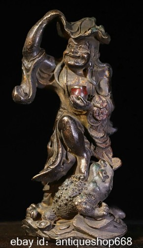 Ancien bronze chinois doré - 8",
