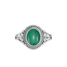 Éblouissant Vert Gemme Onyx 925 Argent Sterling Handmade Bague Tout Taille 4 '14