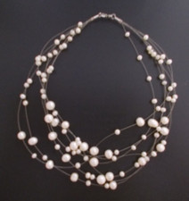 Collier de perles en argent 925 chain silver avec perles