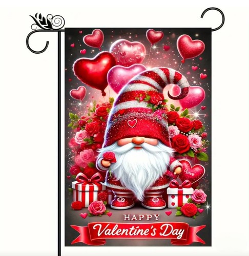 Valentine day gnome garden - valentine's,