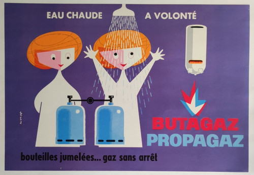 Affiche originale ancienne eau