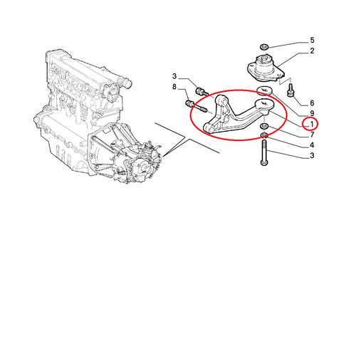Support moteur fiat marea - moteur,