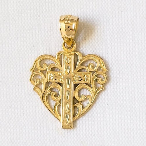 Pendentif cœur avec croix - avec,