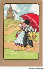 CAR-ABIP4-0286-ILLUSTRATEUR - un garçon et une fille marche avec un parapluie