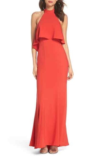 Xscape crepe popover halter - xscape,