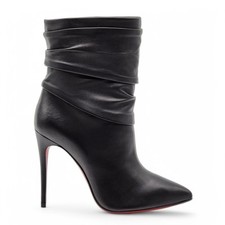 Christian Louboutin Ishtar Bottes Cuir 100mm en Noir Ue 37 US 6.5 - Neuf