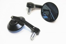 Rétroviseur rond CNC Noir