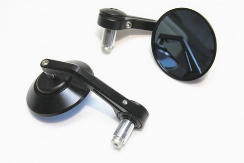 Rétroviseur rond cnc noir - rétroviseur,