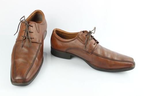 Clarks derby cuir marron - cuir, uk