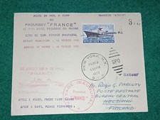 LETTRE - INAUGURATION TAMPONS - Paquebot S.S.FRANCE 1962 - Voyage Inaugural