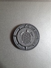 Medaillon Argent  Tortue Île