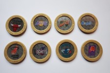 8 pogs 3D hologramme basket NBA Kellogg's années 1990 Chicago Bulls Lakers Suns