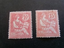 FRANCE TIMBRES N° 124 / 125  MOUCHON TYPE II  NEUFS* cote 62€.