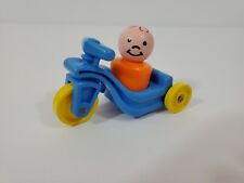 Vintage Fisher Price Little People Little Riders Blue Tricycle and Orange Boy
