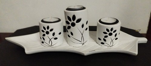 Centre table blanc noir - table, et