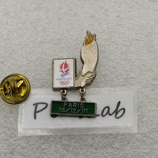 Pin's-PARIS 14/12/91 -Jeux Olympiques d'Albertville 1992 92-Flamme-P4C3