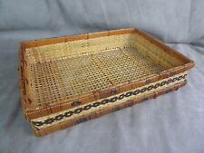 BELLE CORBEILLE A PAPIER en osier, ancienne.