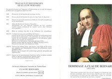 FRANCE. CLAUDE BERNARD Travaux  et recherches