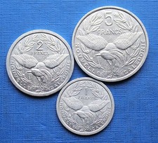 Lot : 1, 2 & 5 francs Nouvelle