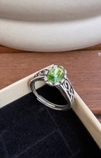 Chevalière bague obsidienne - /,