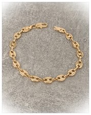 Bracelet maille grain café - bracelet,