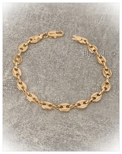 Bracelet maille grain café - de,