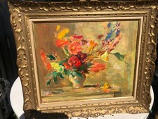 breitwieser robert peintre alsacien bouquet avec cadre peintre Alsacien