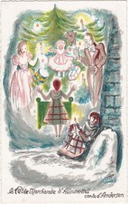 G620 ILLUSTRATION - LA PETITE MARCHANDE D'ALLUMETTES - CONTE D'ANDERSEN