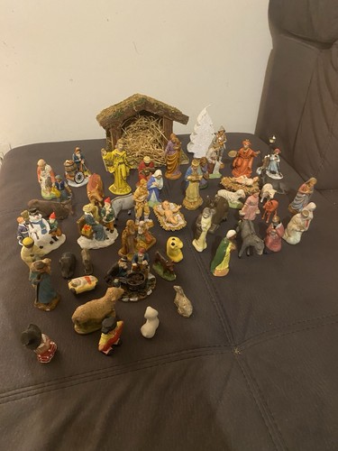 Crèche noël village - crèche,