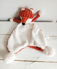 Jellycat peluche doudou plat renard cotelé roux écru