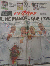 💥Journal L'équipe 12/08/2008 Natation médaille Française Jeux Olympiques