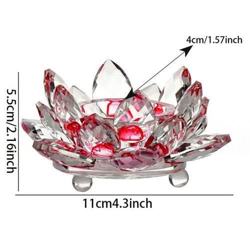 Bougeoir lotus cristal - cristal, verre