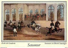 Art - Peinture - Gravure Lithographie ancienne - Saumur - Ecole de Cavalerie - S