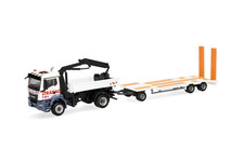 HERPA - Camion benne avec grue et porte engin 1+2 essieux  - MAN TGS NN 4x2 -...