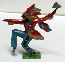 GM (Georges Munckle) FIGURINE LES INDIENS DANSEUR AVEC TOMAWAK Plomb Creux 74 mm