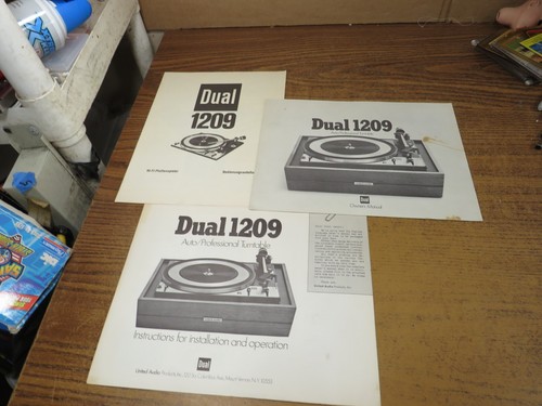 Dual 1209 turntable manuals - turntable,