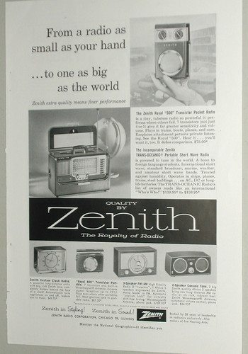 1957 zenith radio - zenith,
