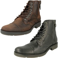 Bottes En Cuir À Lacets Pour Hommes Harley DAVIDSON - Maine