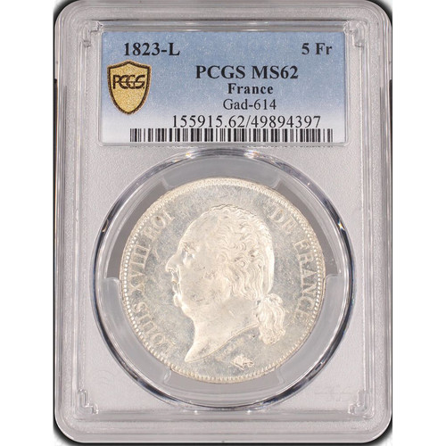 Louis xviii francs 1823 - louis,