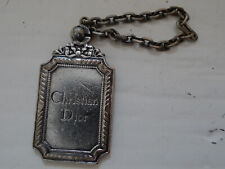 CHRISTIAN DIOR KEY RING PORTE CLEFS SILVER PLATED VINTAGE 1970s ORIGINAL