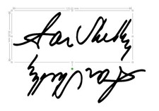 2 Stickers Signature Aaron