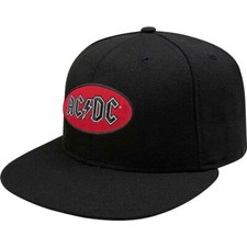 Casquette Snapback AC/DC Flat Peak ~ Logo ovale ACDC noir