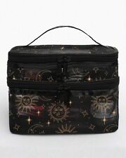 Trousse De Toilette Noir Femme Sac De Maquillage Transparent Double Couche Lune