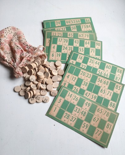 Jeu loto ancien bois - loto,