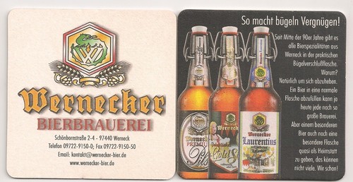 Wernecker brewery beer mat - brewery,