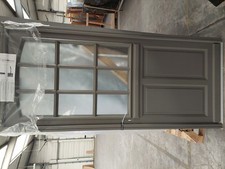 [jamais Utilise]porte D'entrée Bois Vitrée, Alban Gris Ral 7039, H,215xl,90 P, D
